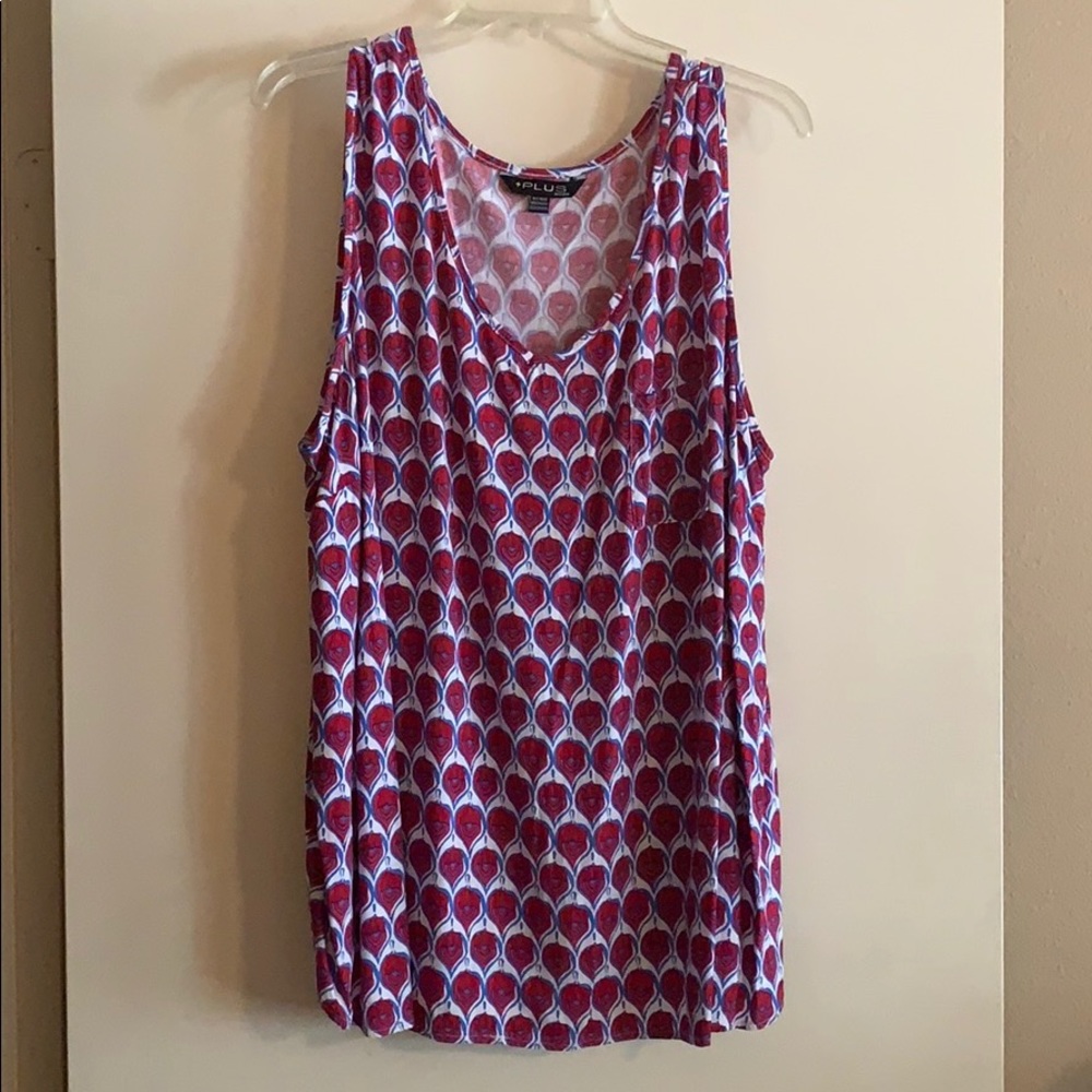 Funky print pocket tank-great for summer ☀️